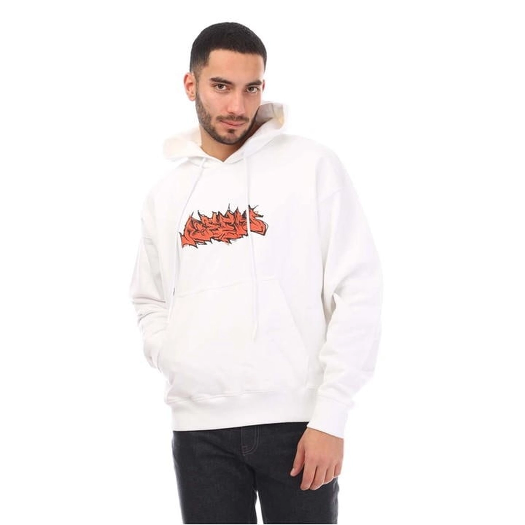 Off White Neen Graffiti Skate Hoodie - white orange